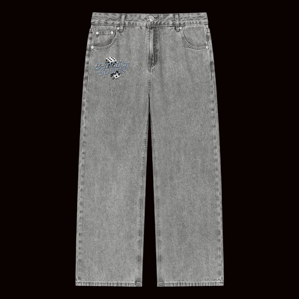 Chrome anti pedal club dice jeans