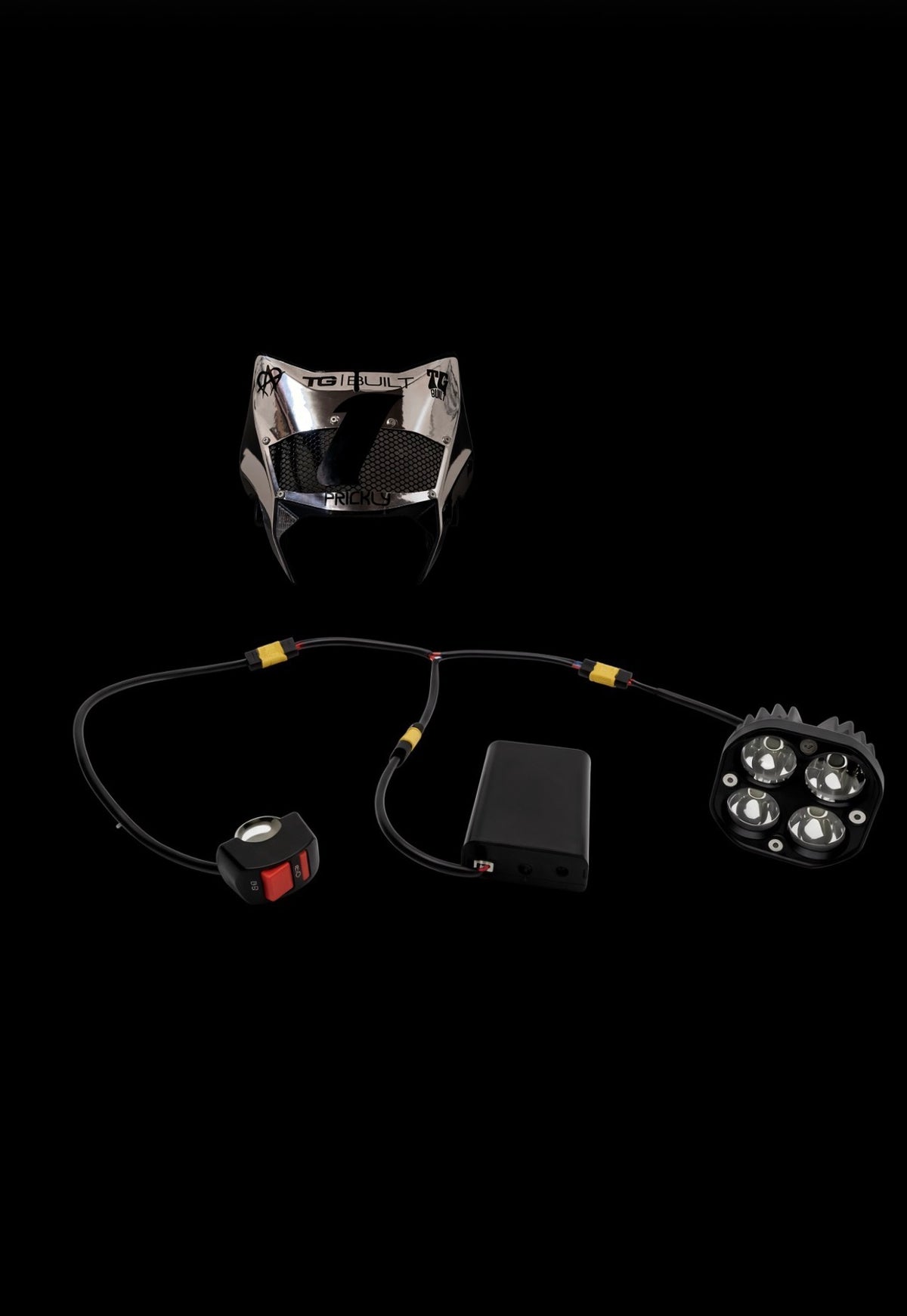 Battery Powered Squad Baja Light with Vented Ultra Bee Front Plate
