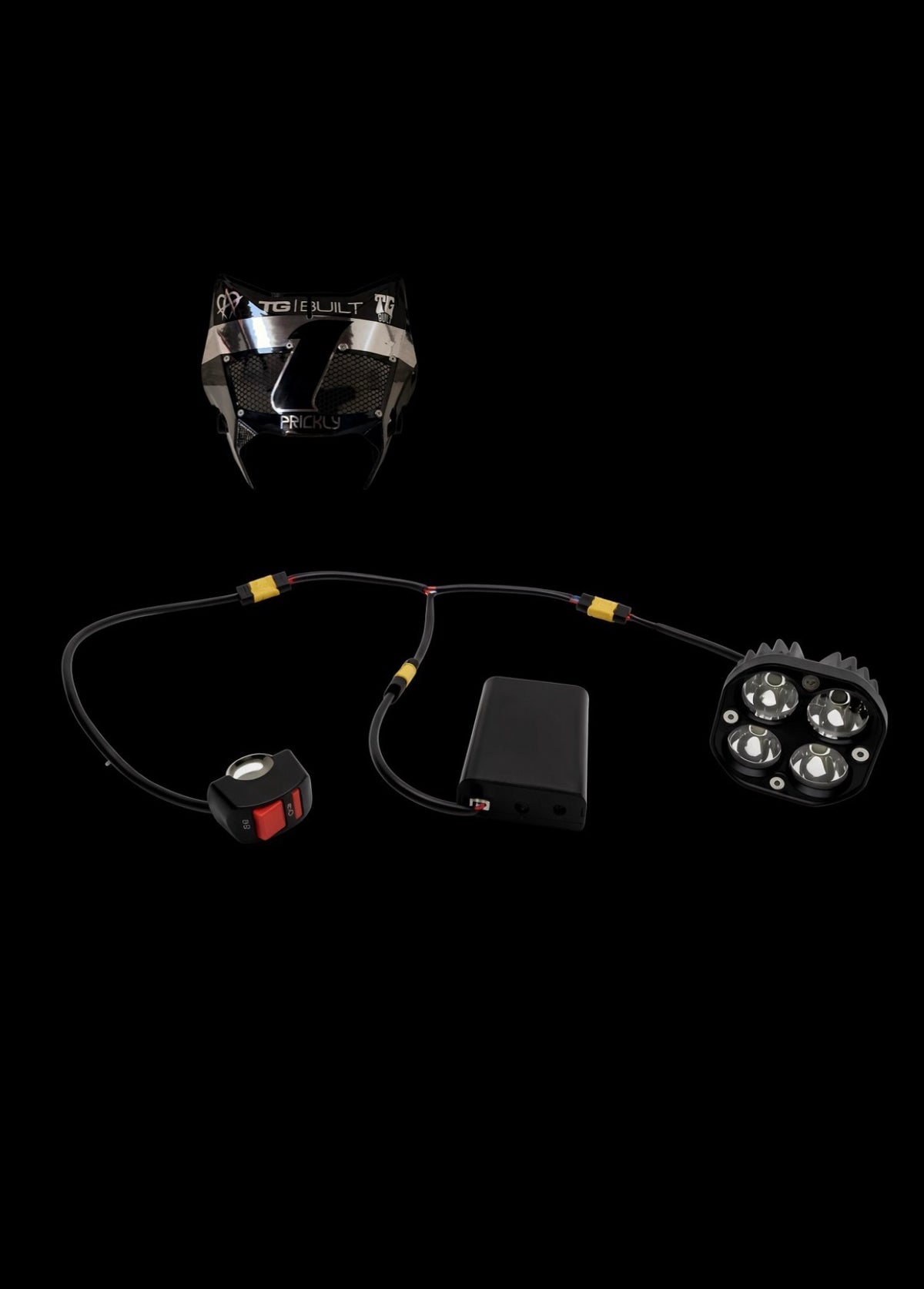 Battery Powered Squad Baja Light with Vented Ultra Bee Front Plate