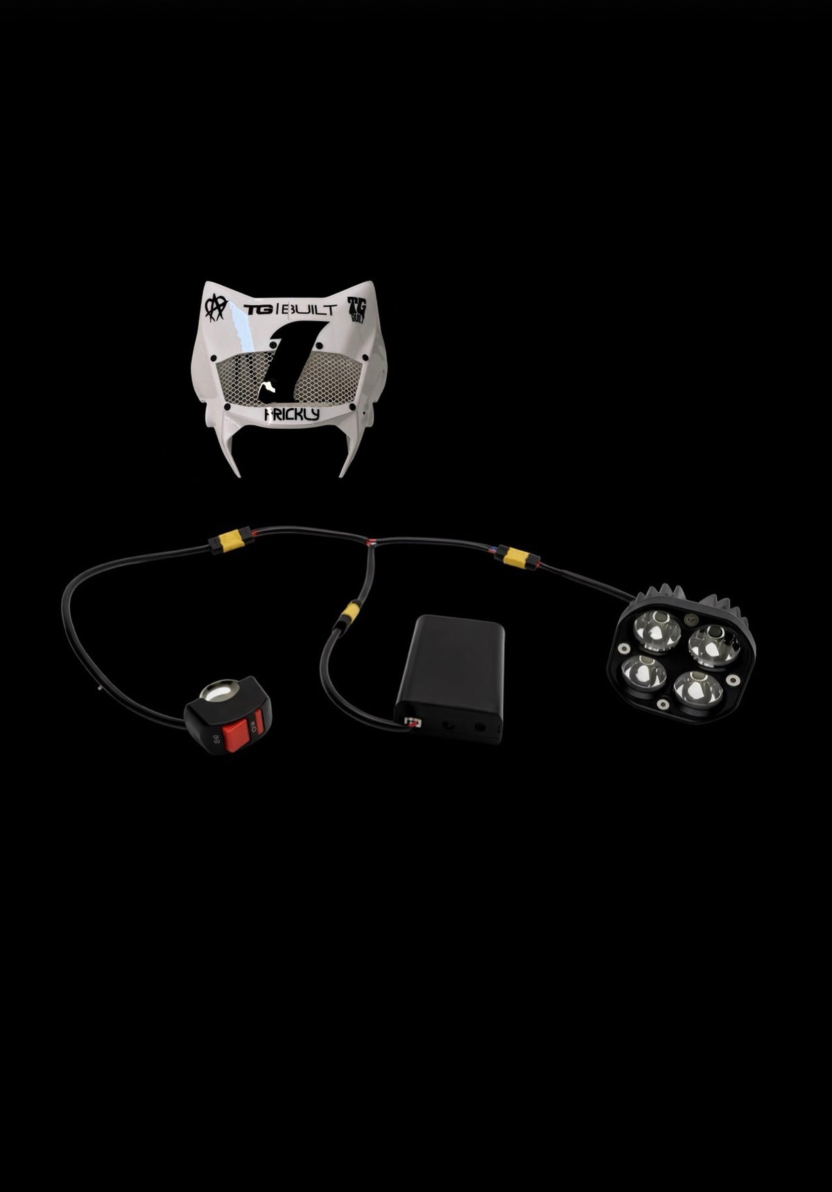 Battery Powered Squad Baja Light with Vented Ultra Bee Front Plate