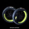 Talaria Komodo 17 inch Supermoto Wheels - Half Black, Half Green