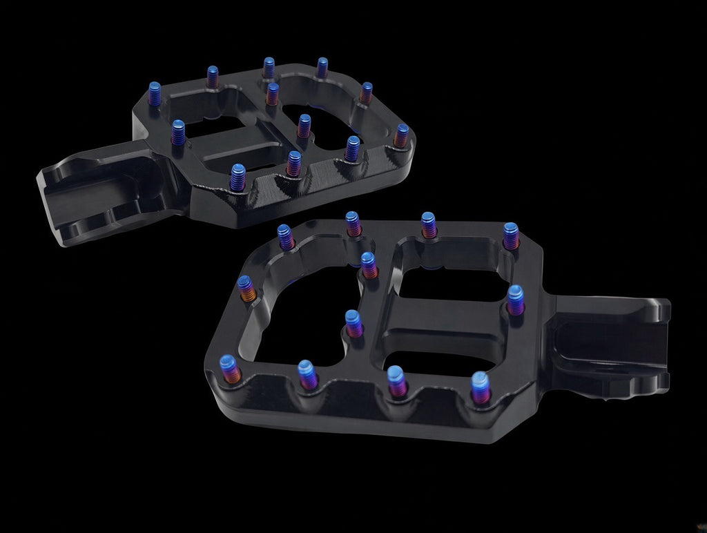 BilletAndCo Billet Wide Foot Pegs in Black