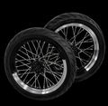 Talaria Komodo 17 inch Supermoto Wheels - Half Chrome, Half Black