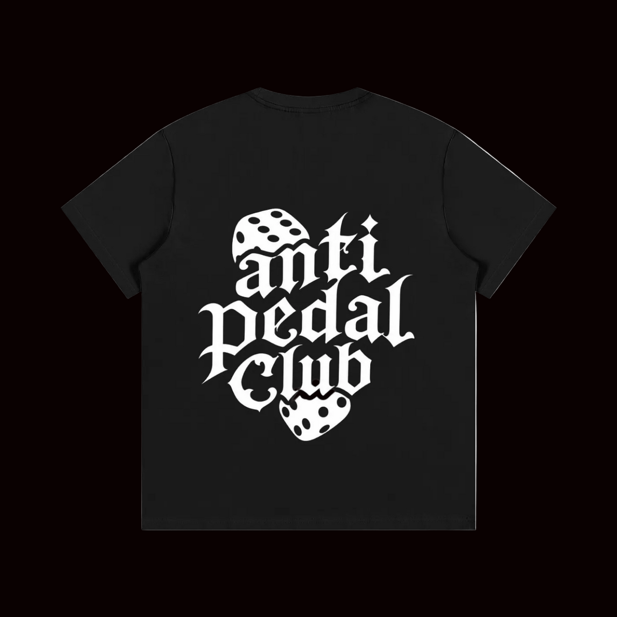 White anti pedal club dice tee