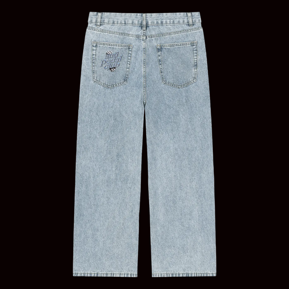 Chrome anti pedal club dice jeans
