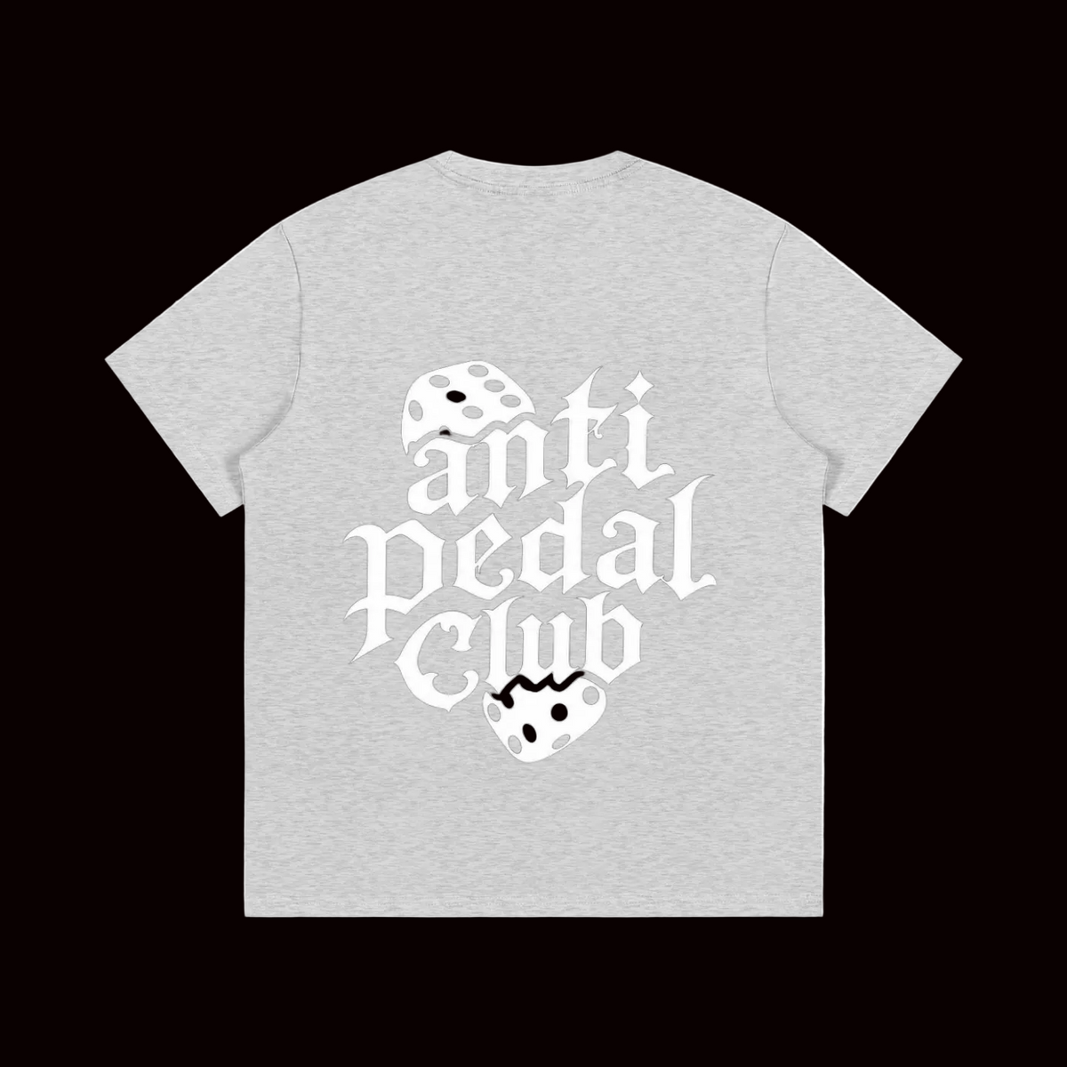 White anti pedal club dice tee
